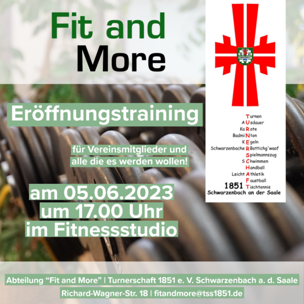 Erstes Training im Fitnessstudio am 05. Juni