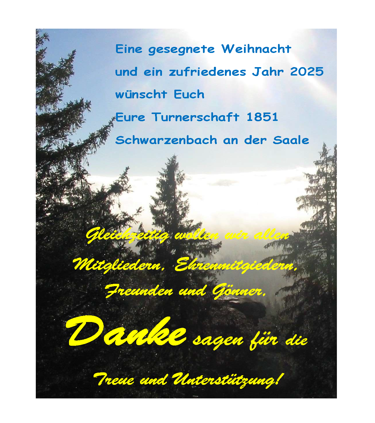 Schöne Weihnachten wünscht die Turnerschaft!
